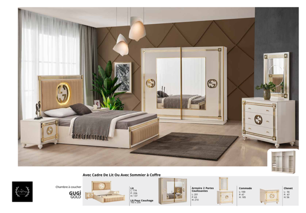 CHAMBRE A COUCHER GUGI GOLD - Image 2