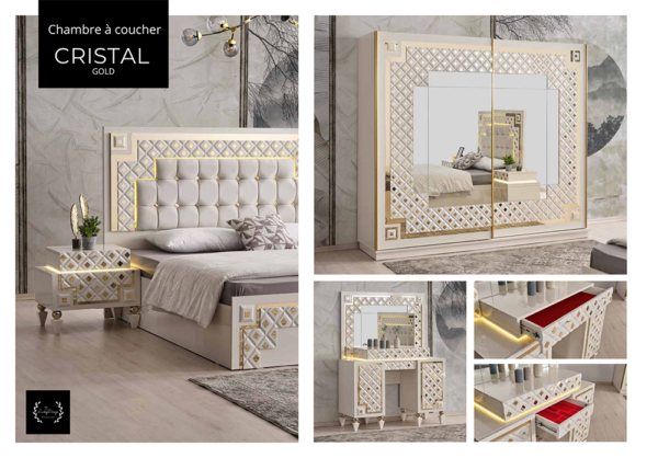 CHAMBRE COUCHER CRISTAL GOLD