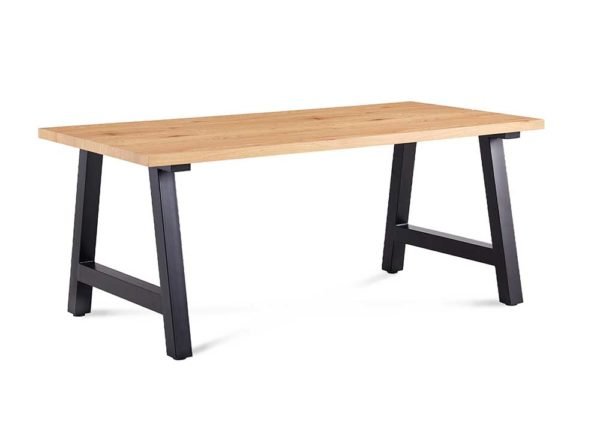TABLE À MANGER EN BOIS ET MÉTAL NOIR - Image 3