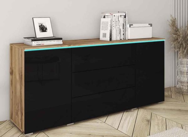BUFFET COMMODE 2 PORTES 3 TIROIRS AVEC - Image 5
