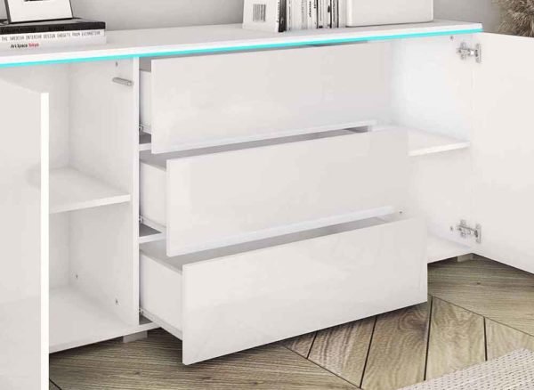 BUFFET COMMODE 2 PORTES 3 TIROIRS AVEC - Image 6