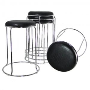 TABOURET EN SIMICICUIR CROCO